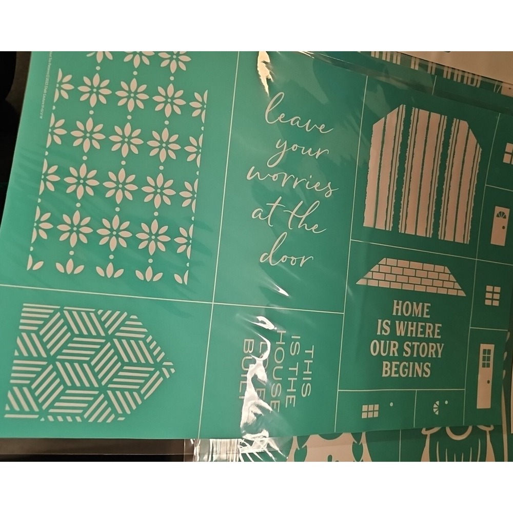 New Chalk Couture Transfer Stencil Size C     Home  Begins Love Built Worries